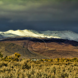 Snow covered mountain in Carson City, Nevada