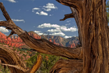 Wood frame in Sedona Mountains Arizona