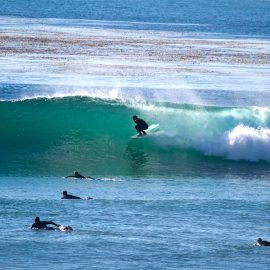 Tube riding at Swamis, CA