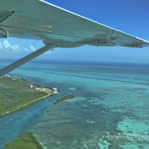 Flying into Ambergris Caye, Belize