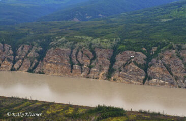 Airplane flying over the Yukon River
