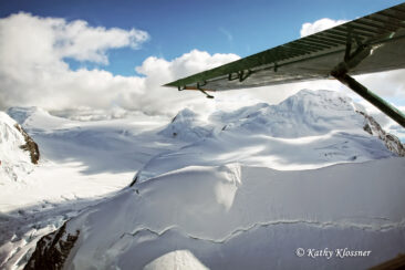 Snowfield of Airplane Wing - Alaska Range